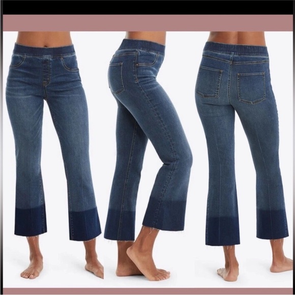 Spanx Jeans Cropped Flare Denim Medium Wash
High rise pull on medium - Picture 1 of 11